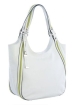 Летняя кожаная сумка Eleganzza, цвет: белый+салатовый 00112844 2010 г инфо 11863v.
