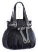 Кожаная сумка Eleganzza, цвет: черный+серый 00112837 2010 г инфо 12282v.